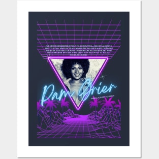 Pam Grier Retro Blaxploitation Fan Aestetic Posters and Art